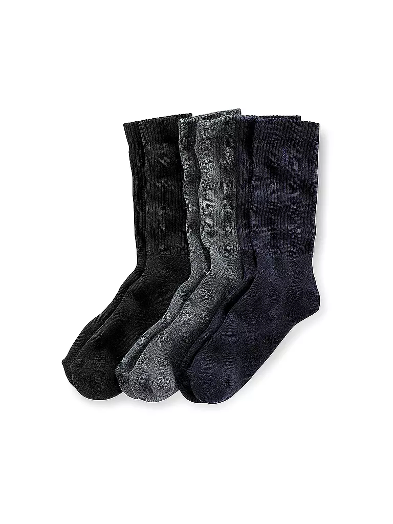 POLO RALPH LAUREN | Chaussettes, lot de 3, marine / gris / bleu | schwarz