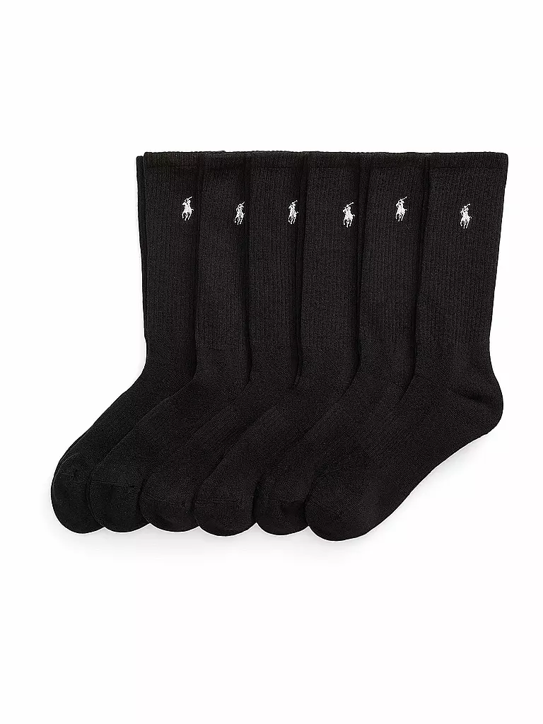 POLO RALPH LAUREN | Chaussettes, lot de 6, noir | Bleu foncé