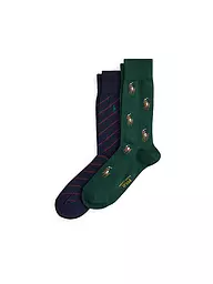 POLO RALPH LAUREN | Chaussettes lot de 2 hunter / wine / navy | Vert
