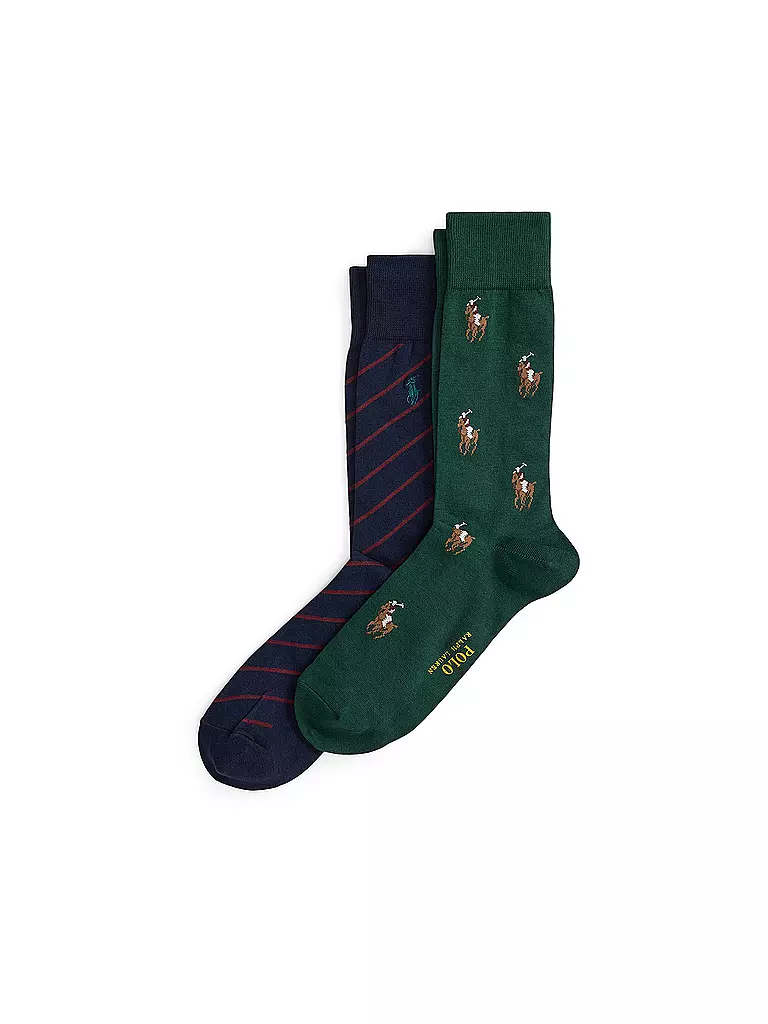 POLO RALPH LAUREN | Chaussettes lot de 2 hunter / wine / navy | Vert