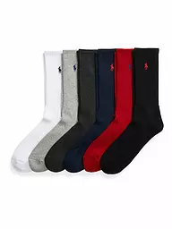 POLO RALPH LAUREN | Chaussettes lot de 6 Blr/Red/Char/Hthr/White | Multicolore