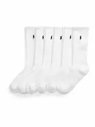 POLO RALPH LAUREN | Chaussettes lot de 6 paires blanc | Blanc