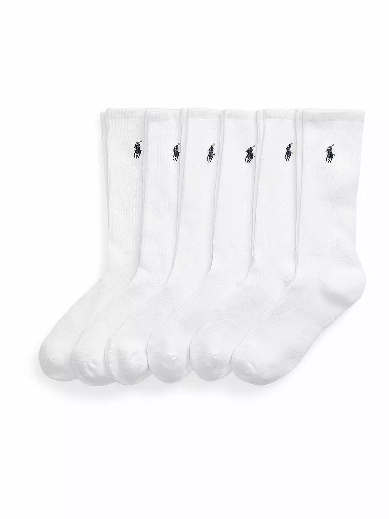 POLO RALPH LAUREN | Chaussettes lot de 6 paires blanc | Blanc