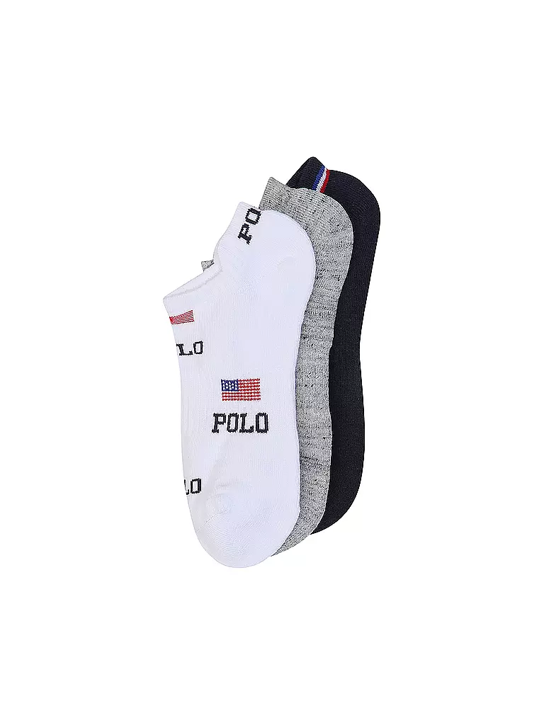 POLO RALPH LAUREN | Chaussettes sneaker lot de 3 Allover | Blanc