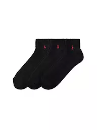 POLO RALPH LAUREN | Chaussettes sneaker, lot de 3, blanc | Noir