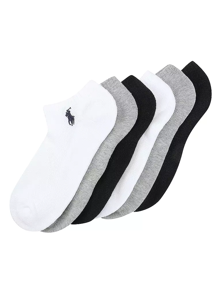 POLO RALPH LAUREN | Chaussettes Sneaker Lot de 6 bl/gr/whi | Blanc