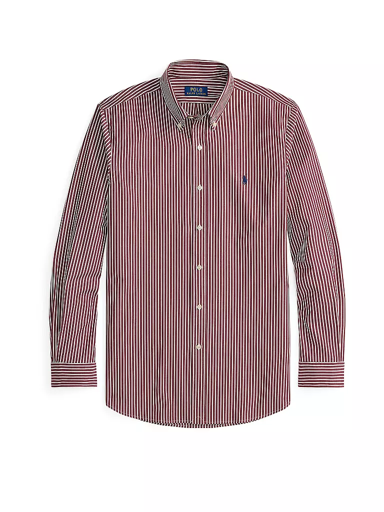 POLO RALPH LAUREN | Chemise coupe personnalisée | Rouge foncé