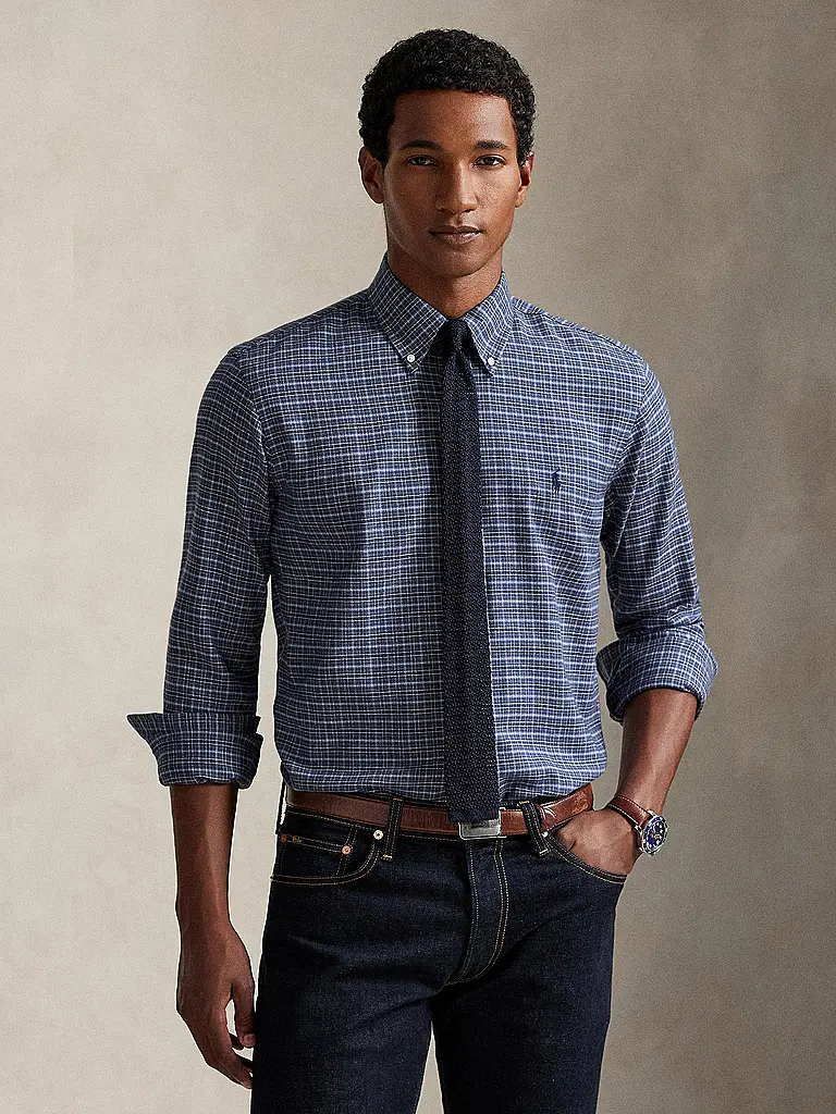 POLO RALPH LAUREN | Chemise en flanelle coupe classique | dunkelblau