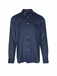 POLO RALPH LAUREN | Leinenhemd Custom Fit | Bleu foncé