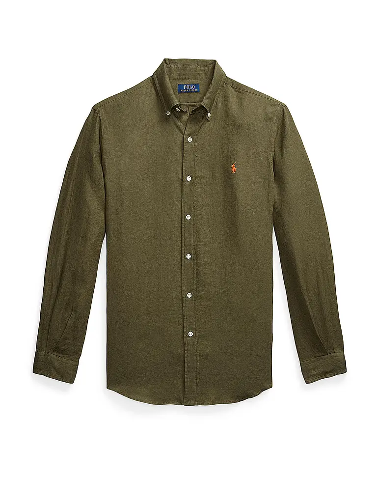 POLO RALPH LAUREN | Chemise en lin coupe personnalisée | Olive