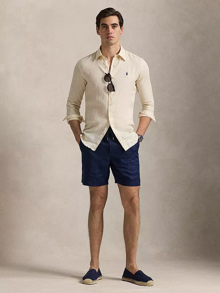 POLO RALPH LAUREN | Chemise en lin coupe personnalisée | beige