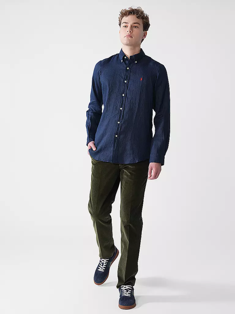 POLO RALPH LAUREN | Chemise en lin coupe personnalisée | dunkelblau