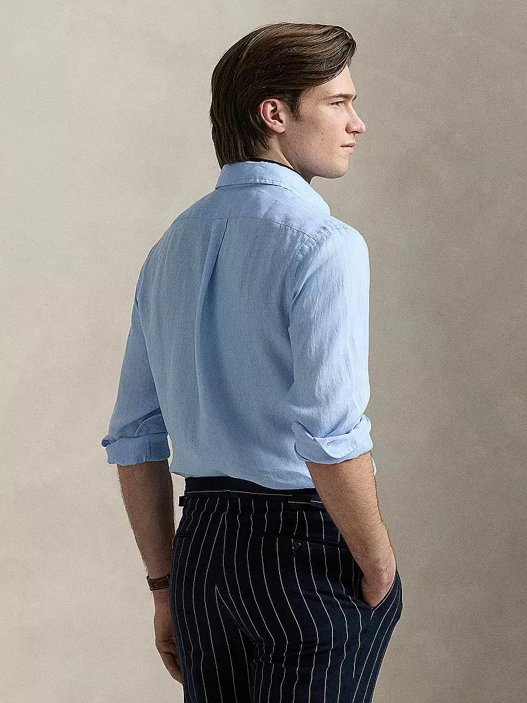 POLO RALPH LAUREN | Chemise en lin coupe personnalisée | hellblau