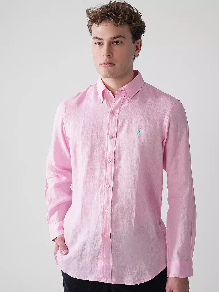 POLO RALPH LAUREN | Chemise en lin coupe personnalisée | rosa