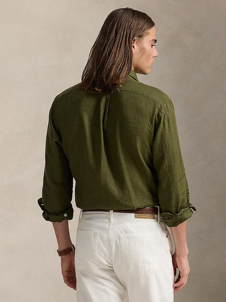 POLO RALPH LAUREN | Chemise en lin coupe personnalisée | Olive