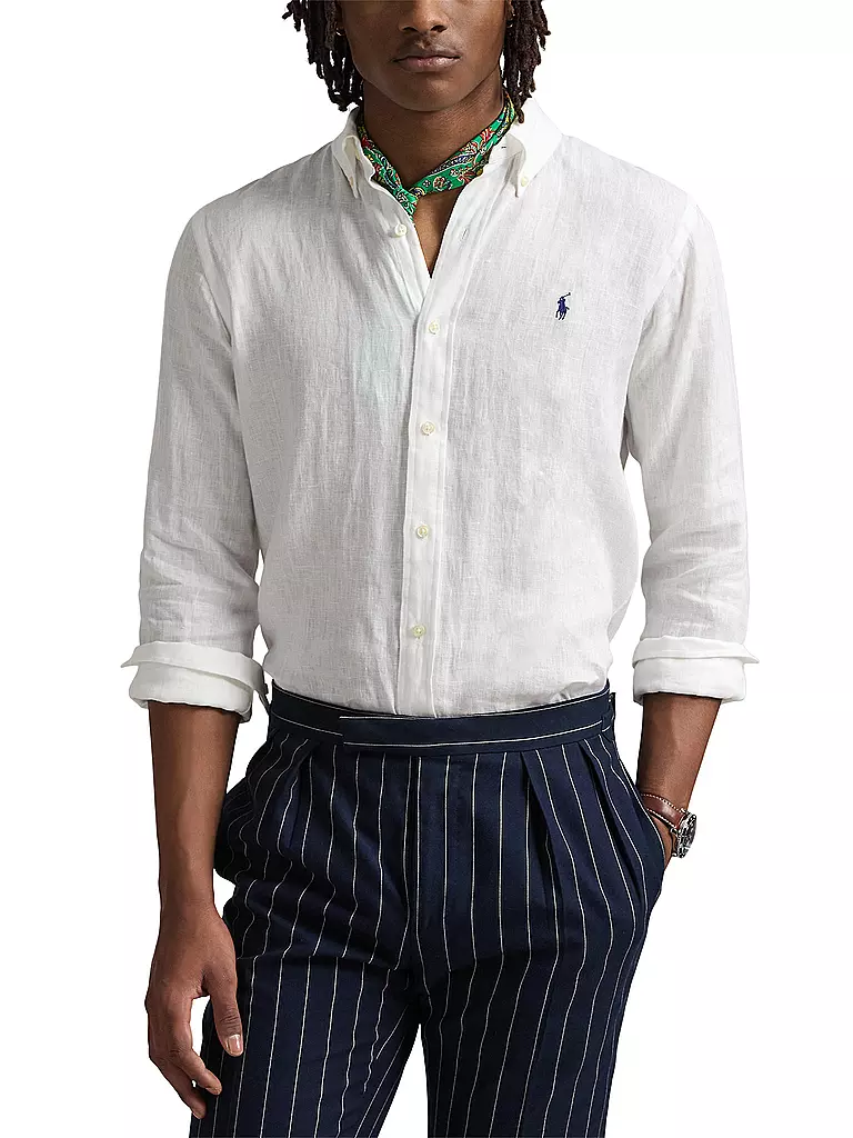 POLO RALPH LAUREN | Chemise en lin coupe personnalisée | weiss