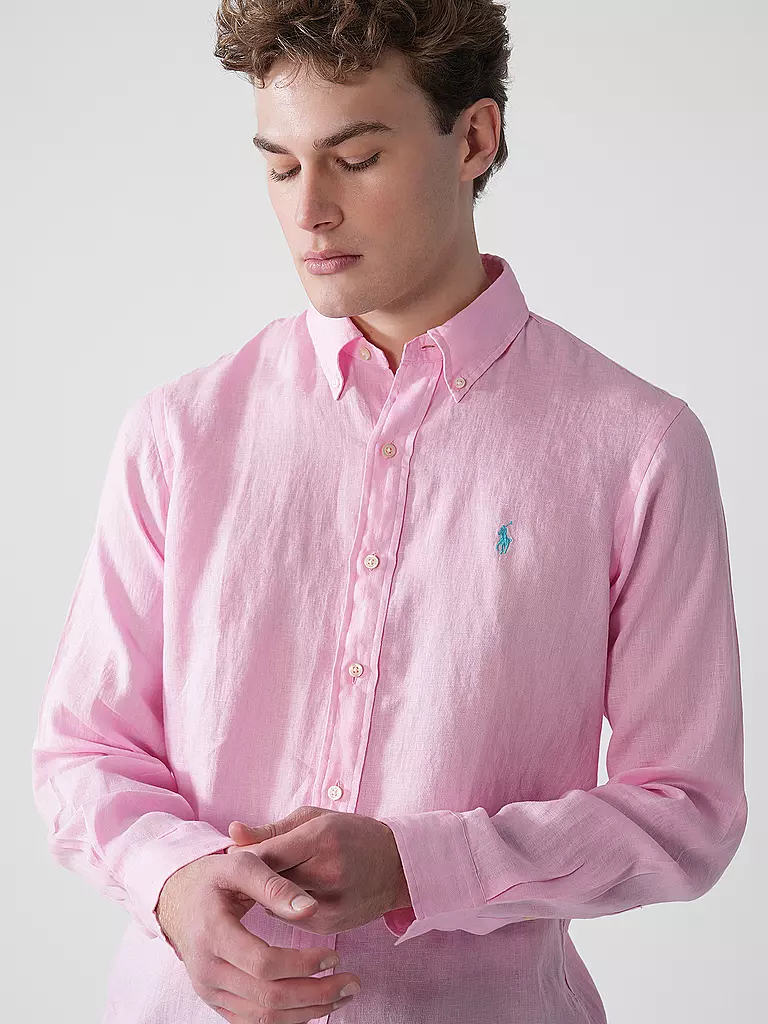 POLO RALPH LAUREN | Chemise en lin coupe personnalisée | rosa