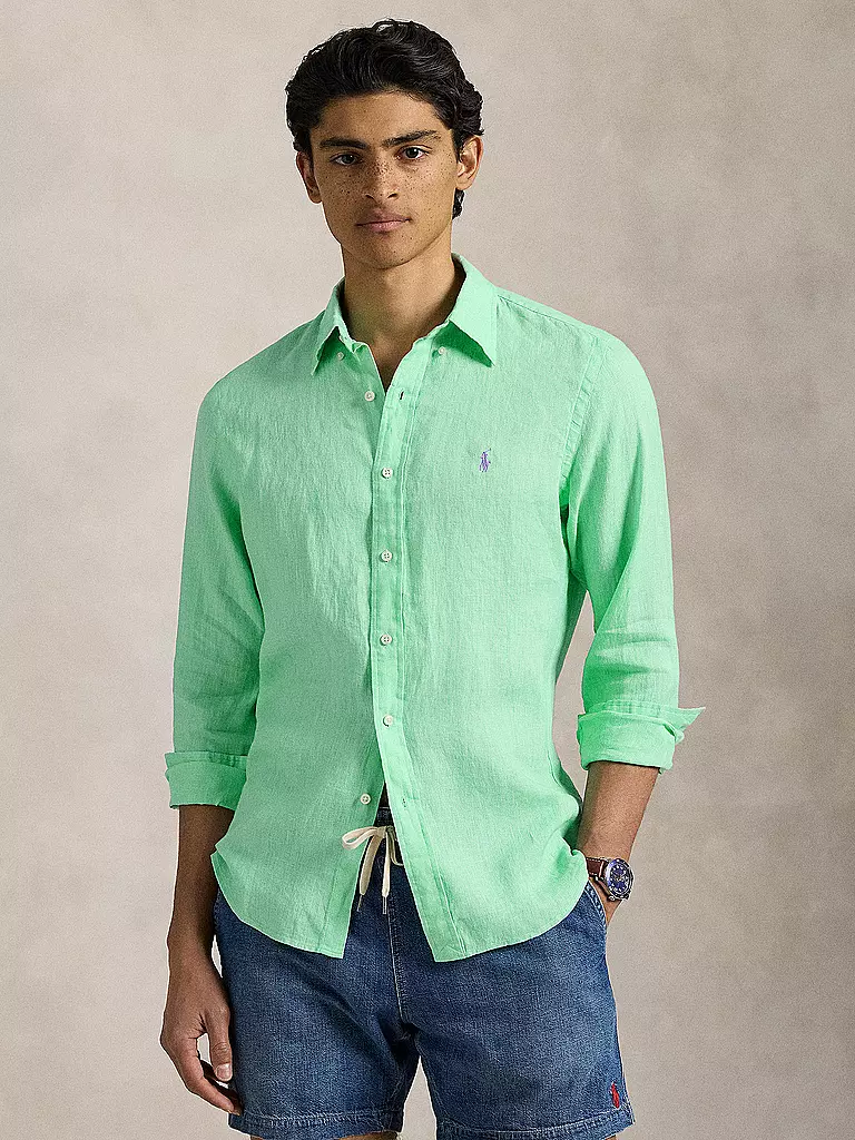 POLO RALPH LAUREN | Chemise en lin coupe personnalisée | türkis