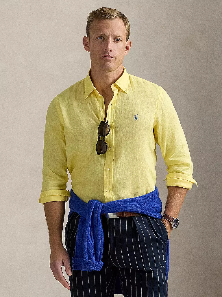 POLO RALPH LAUREN | Chemise en lin coupe personnalisée | gelb