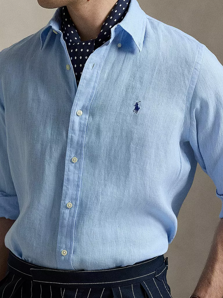 POLO RALPH LAUREN | Chemise en lin coupe personnalisée | hellblau