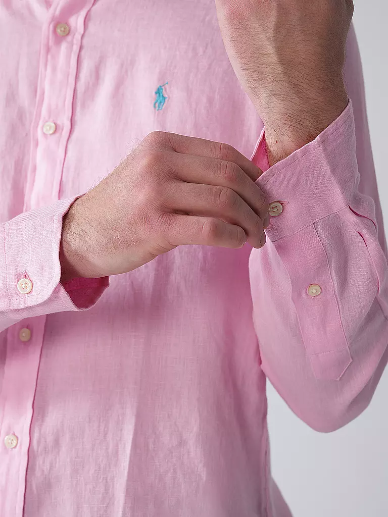 POLO RALPH LAUREN | Chemise en lin coupe personnalisée | rosa
