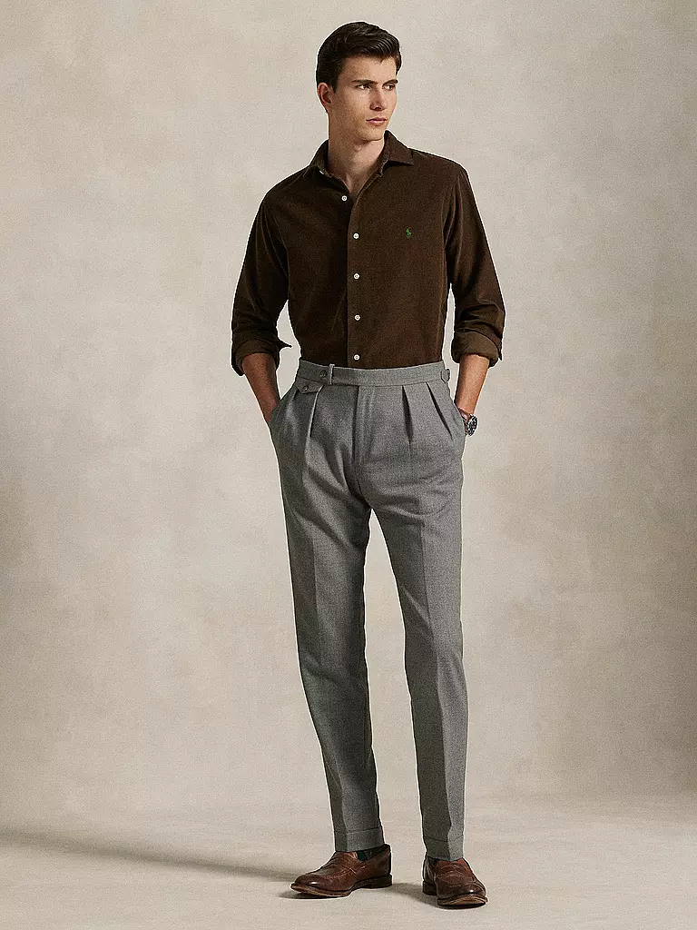 POLO RALPH LAUREN | Chemise en velours côtelé coupe personnalisée | Marron