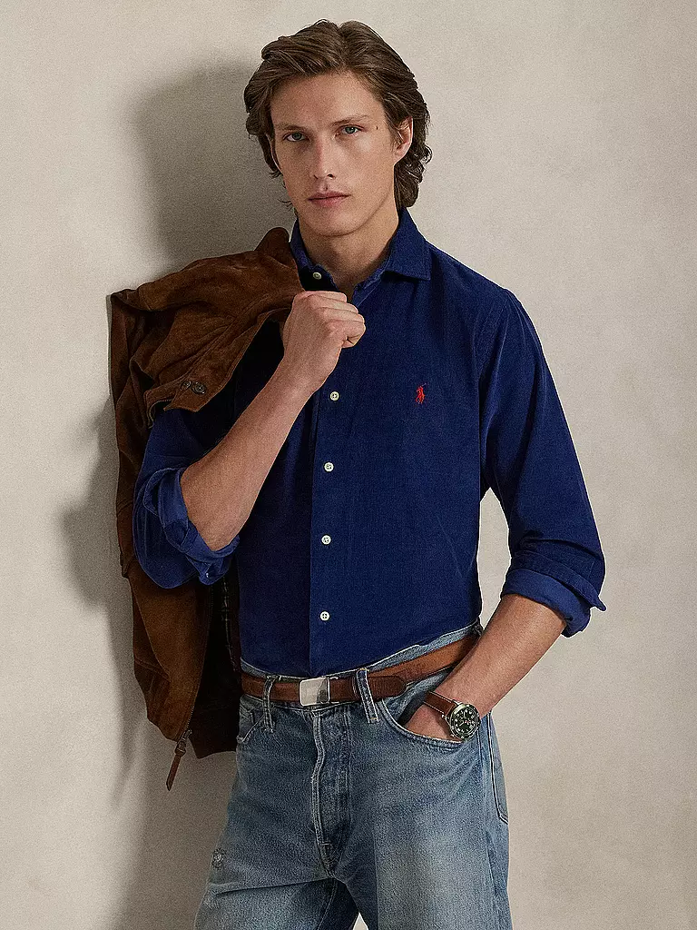 POLO RALPH LAUREN | Chemise en velours côtelé coupe personnalisée | dunkelblau