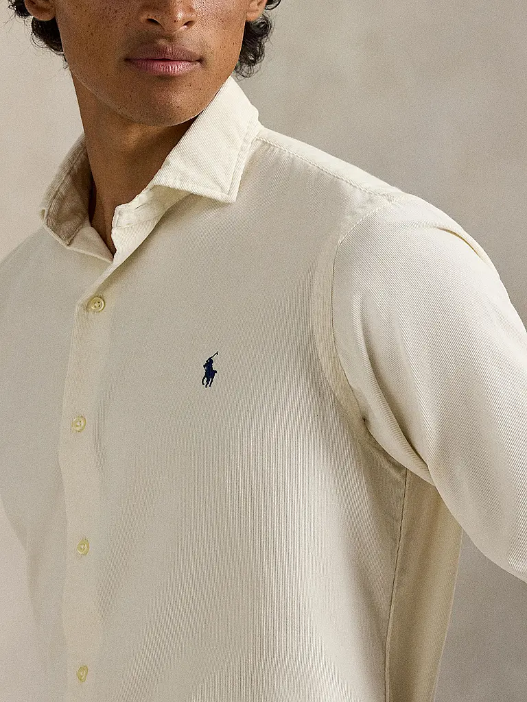 POLO RALPH LAUREN | Chemise en velours côtelé coupe personnalisée | creme