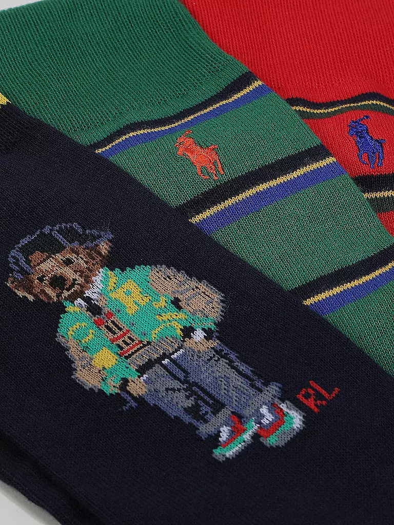 POLO RALPH LAUREN | Coffret cadeau de 3 paires de chaussettes assorties | Multicolore