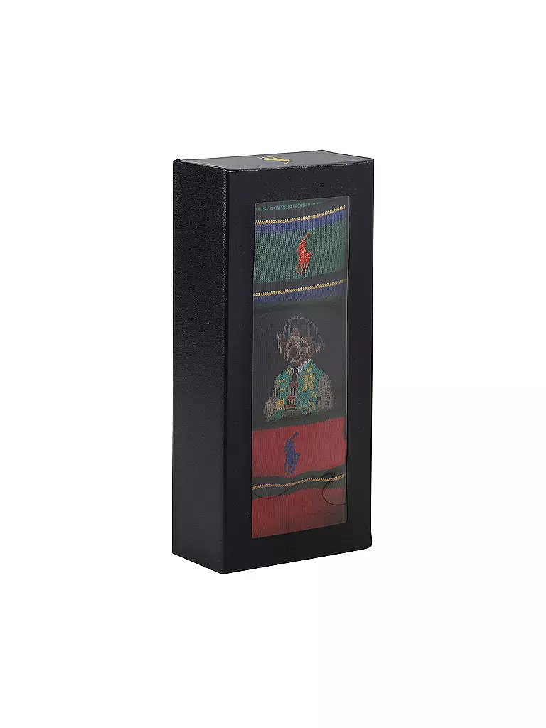 POLO RALPH LAUREN | Coffret cadeau de 3 paires de chaussettes assorties | 