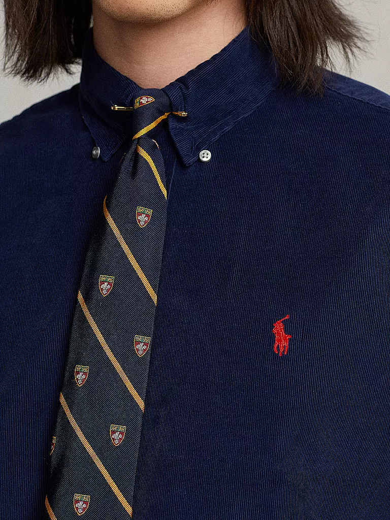 POLO RALPH LAUREN | Cordhemd Slim Fit | Bleu foncé