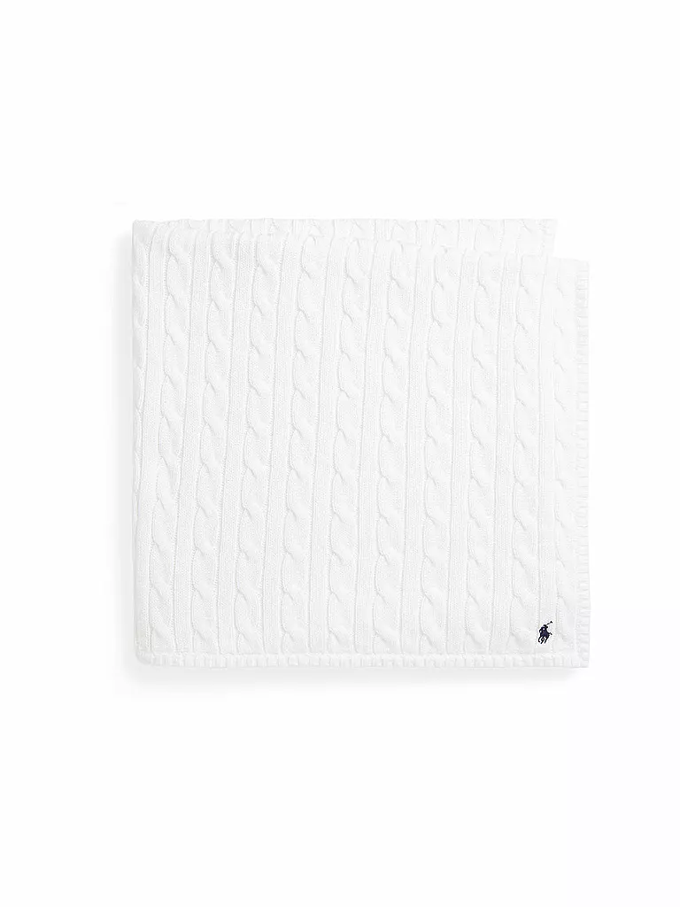 POLO RALPH LAUREN | Couverture en tricot pour bébé | weiss