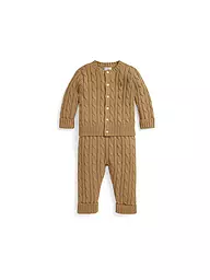 POLO RALPH LAUREN | Ensemble bébé 2 pièces cardigan et pantalon | Camel