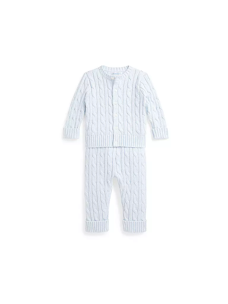 POLO RALPH LAUREN | Ensemble bébé 2 pièces cardigan et pantalon | hellblau