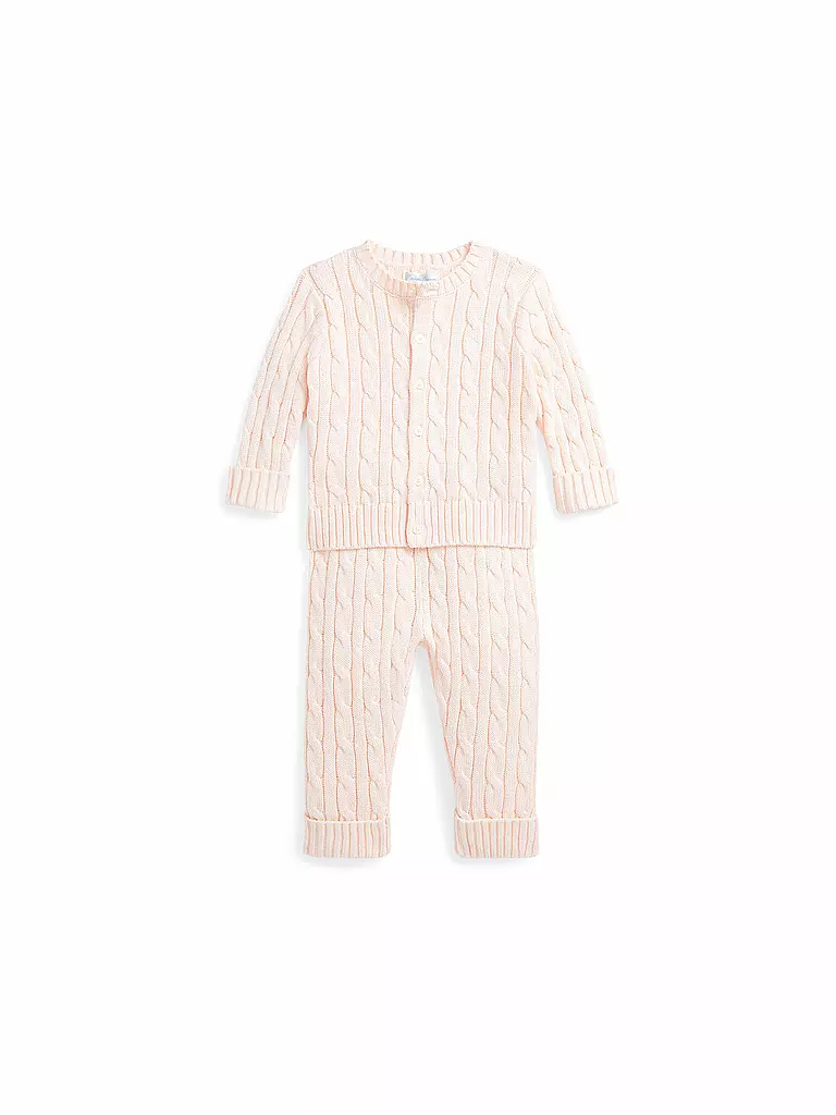 POLO RALPH LAUREN | Ensemble bébé 2 pièces cardigan et pantalon | rosa