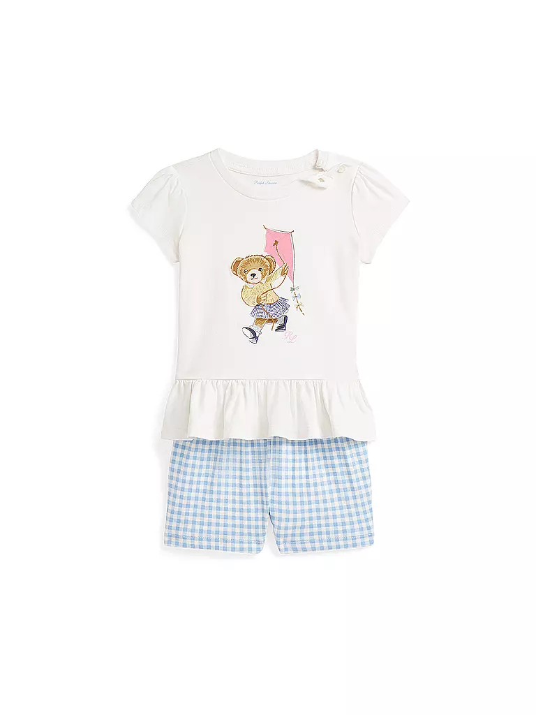 POLO RALPH LAUREN | Ensemble bébé 2 pièces T-shirts et shorts | creme