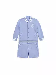 POLO RALPH LAUREN | Ensemble bébé 3 pièces T-shirt, veste et short | Bleu