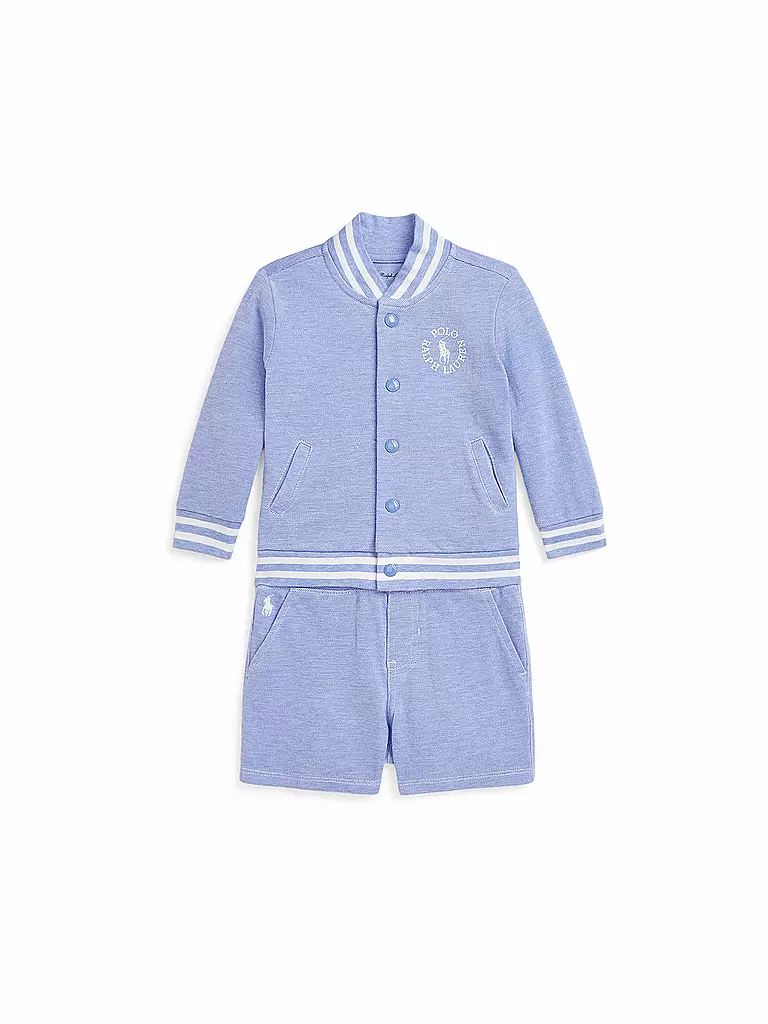 POLO RALPH LAUREN | Ensemble bébé 3 pièces T-shirt, veste et short | blau