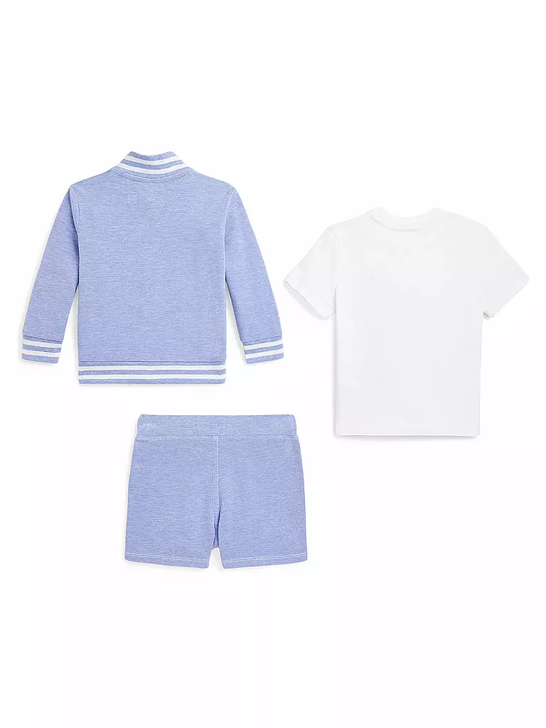 POLO RALPH LAUREN | Ensemble bébé 3 pièces T-shirt, veste et short | 