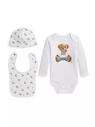 POLO RALPH LAUREN | Ensemble bébé 3 pièces | Blanc