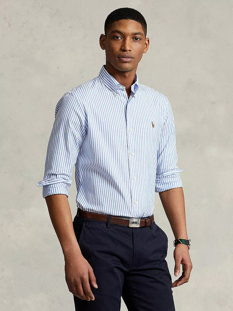 POLO RALPH LAUREN | Hemd Custom Fit | Bleu foncé