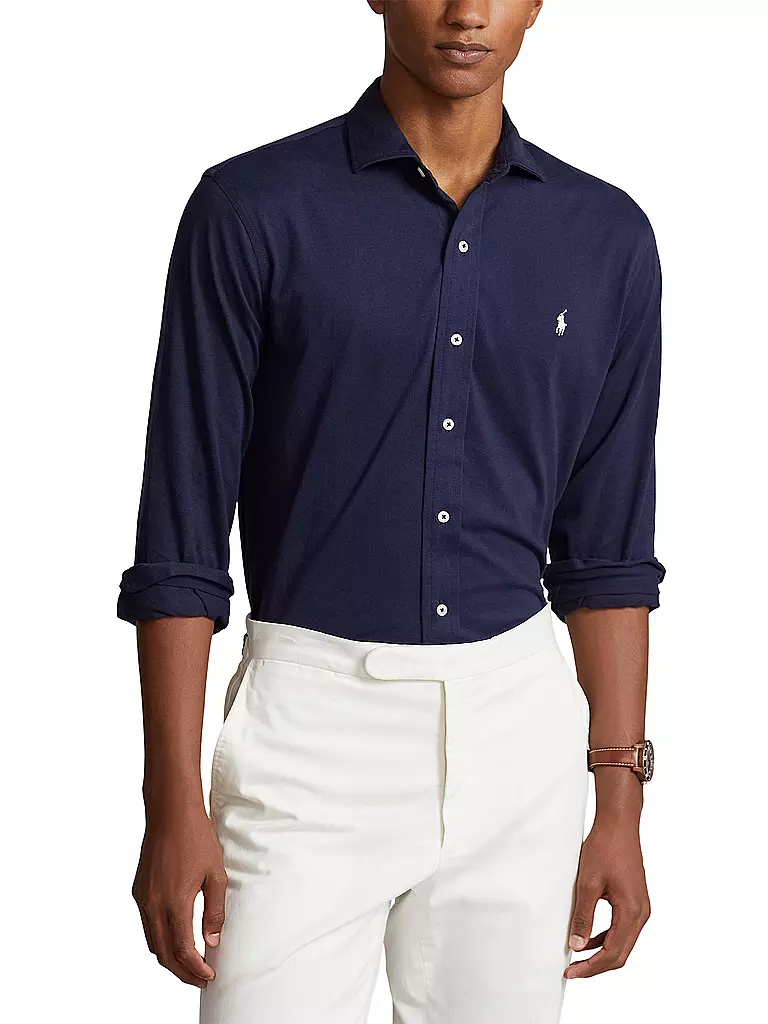 POLO RALPH LAUREN | Jerseyhemd Slim Fit | Bleu foncé