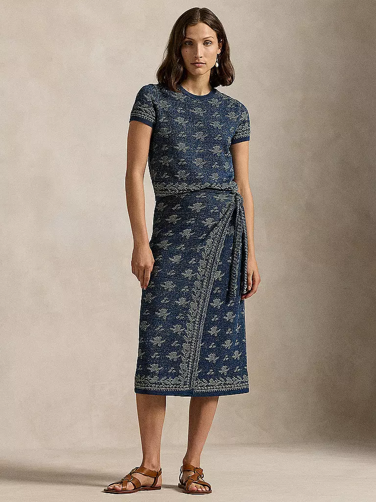 POLO RALPH LAUREN | Jupe portefeuille | Bleu foncé