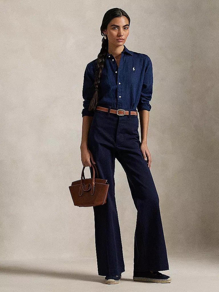 POLO RALPH LAUREN | Leinenbluse | Bleu foncé