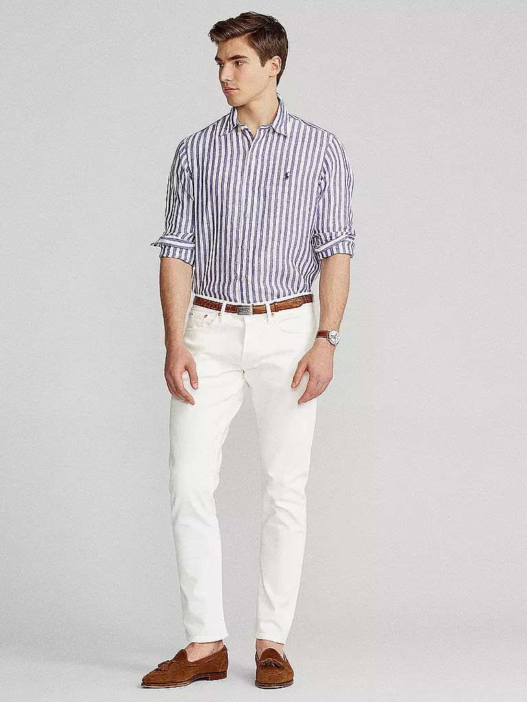 POLO RALPH LAUREN | Leinenhemd Custom Fit  | Bleu