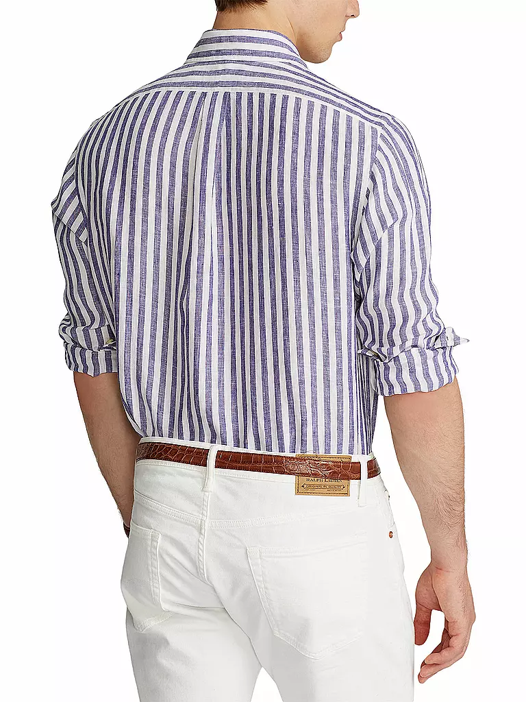 POLO RALPH LAUREN | Leinenhemd Custom Fit  | Bleu