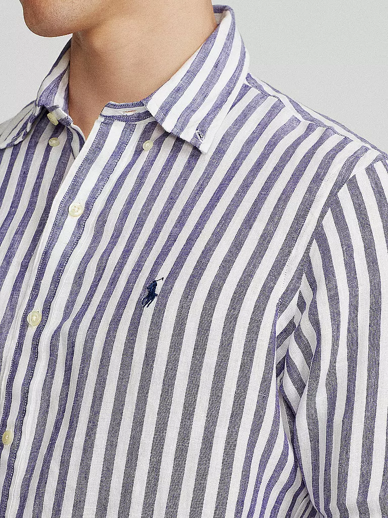 POLO RALPH LAUREN | Leinenhemd Custom Fit  | Bleu