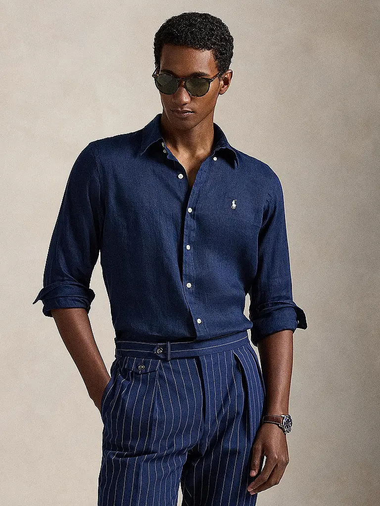 POLO RALPH LAUREN | Leinenhemd Custom Fit | dunkelblau