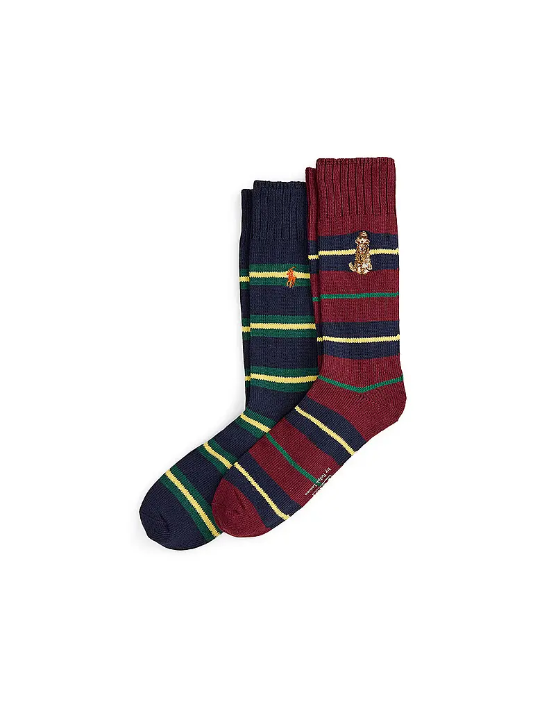 POLO RALPH LAUREN | Lot de 2 paires de chaussettes wine7navy | Bleu foncé