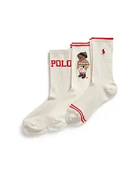 POLO RALPH LAUREN | Lot de 3 paires de chaussettes avoine chiné | Beige